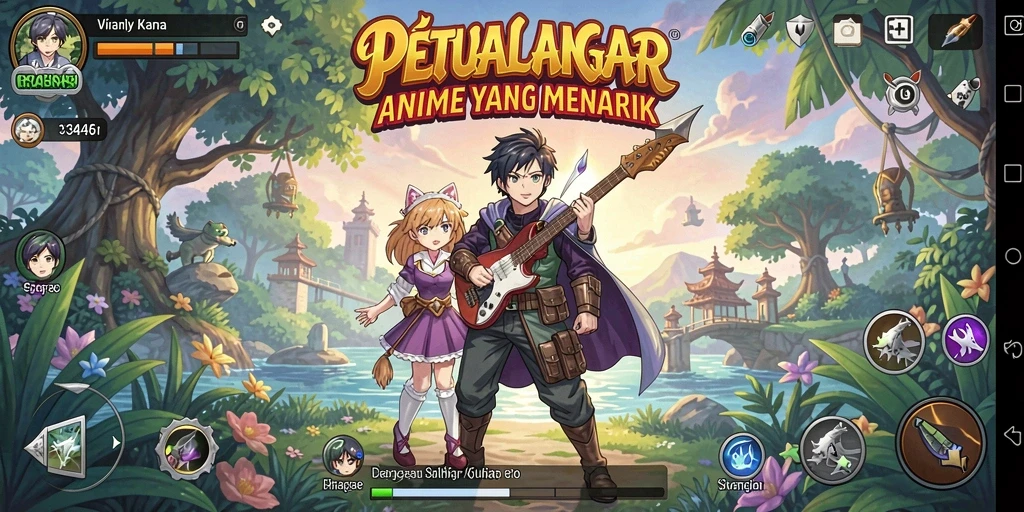 Tampilan exciting dari gameplay Anime yang penuh aksi.
