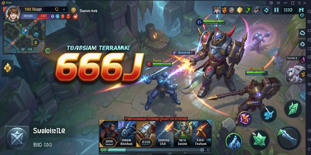 Tampilan gameplay menakjubkan dari 666J, penuh strategi dan aksi.