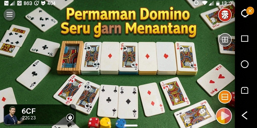 Tampilan gameplay menarik dalam 6CF dengan fitur domino.