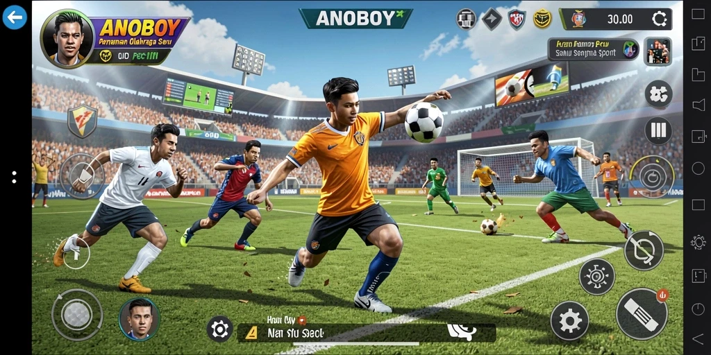 Gameplay ANOBOY yang penuh aksi dan seru.