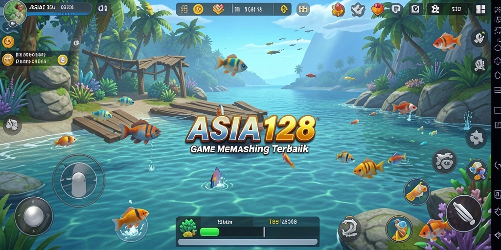 Tampilan indah dari gameplay memancing di ASIA128.