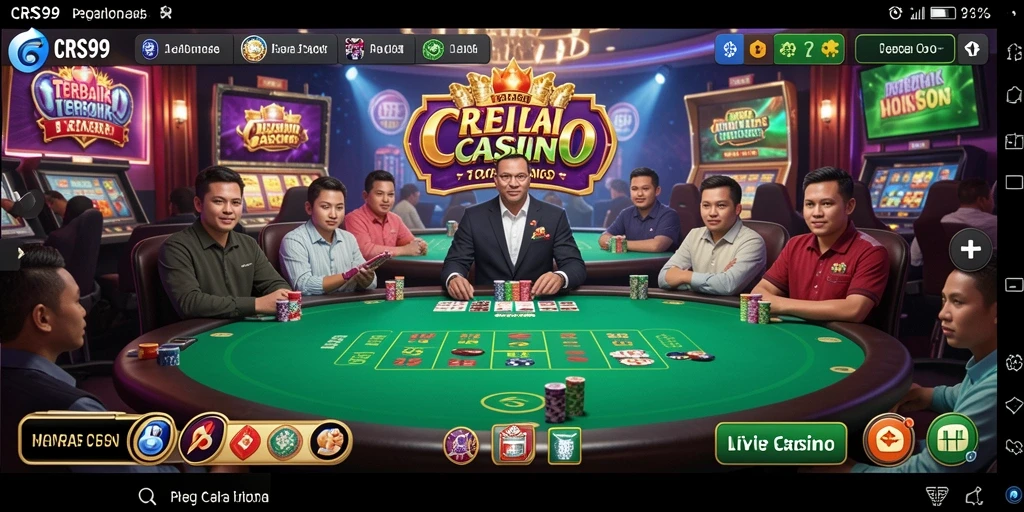 Tampilan menarik dari gameplay Live Casino di CRS99.