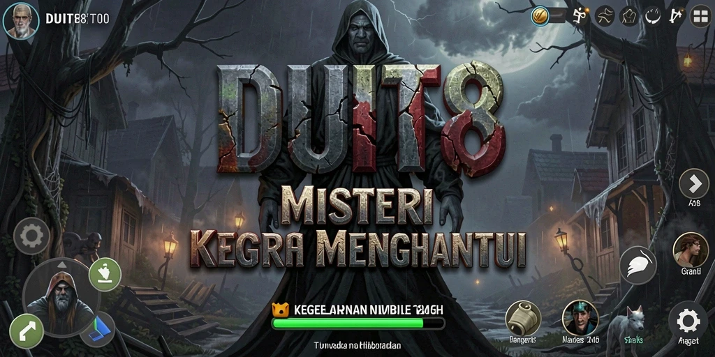 Tampilan menyeramkan gameplay dalam DUIT8 yang mengerikan.