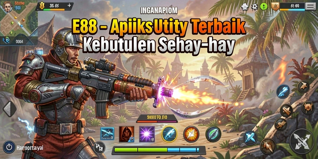 Tampilan utama E88 dengan berbagai fitur utility yang membantu.