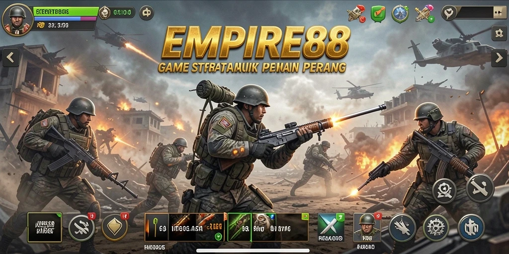 Screenshot gameplay EMPIRE88 menampilkan pertempuran strategis yang mendebarkan.