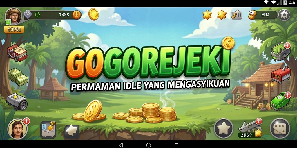 Screenshot GOGOREJEKI menampilkan gameplay santai dan keasyikan menjelajahi dunia.