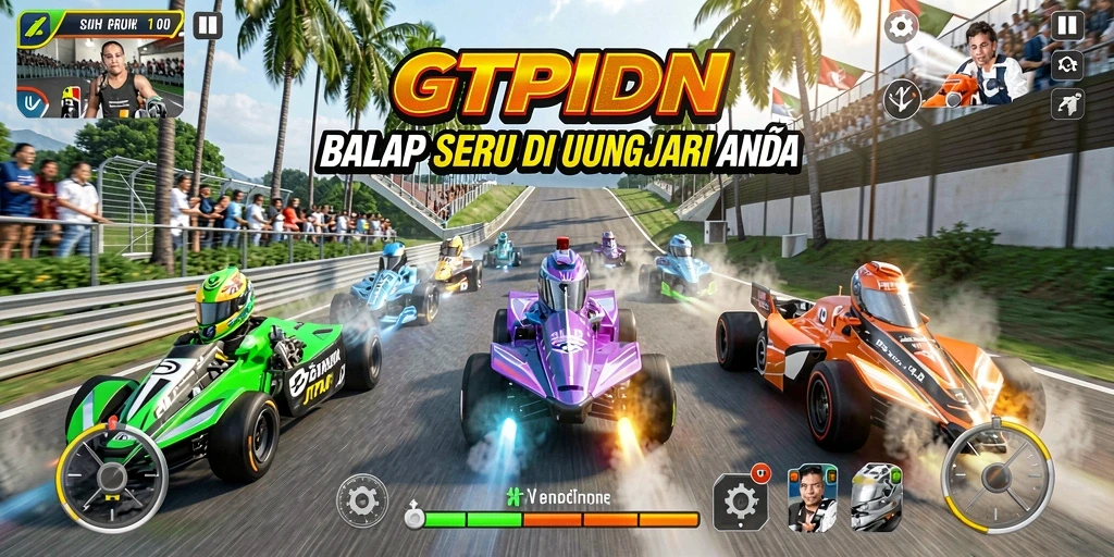 Gameplay seru balapan mobil di GTPIDN.