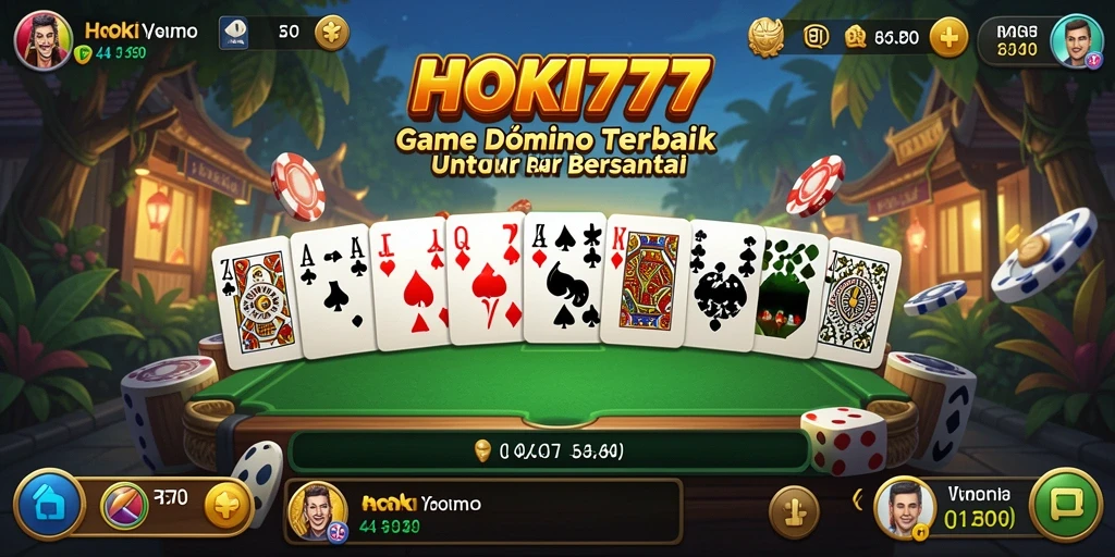 Screenshot HOKI777 menampilkan gameplay seru permainan Domino.