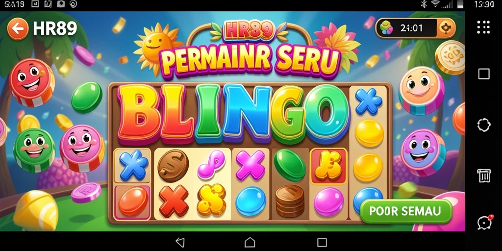 Tampilan gameplay seru di HR89 dengan suasana Bingo yang menggembirakan.