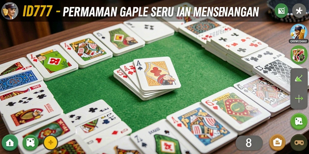 Tampilan screenshot ID777 menampilkan serunya permainan Gaple.