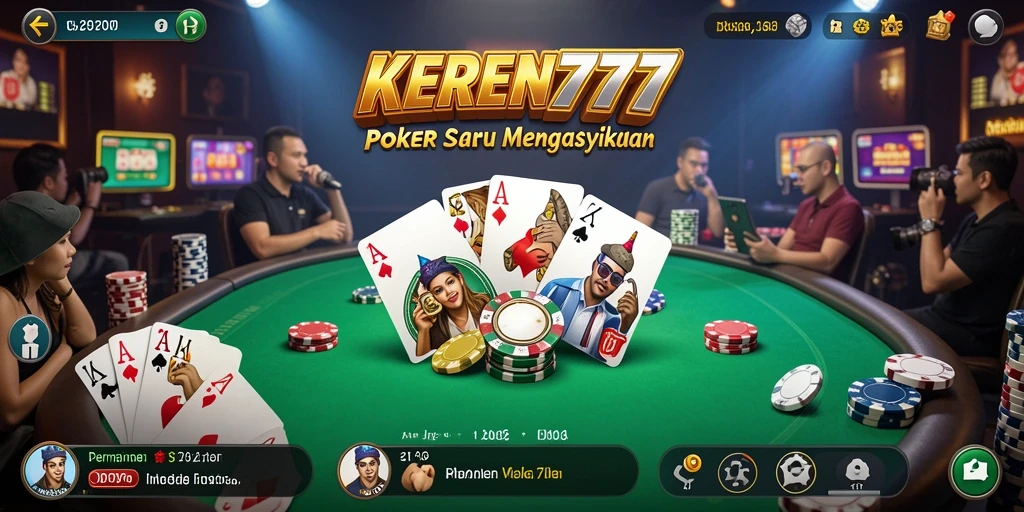 Tampilan screenshot gameplay Poker yang nyata dan seru.