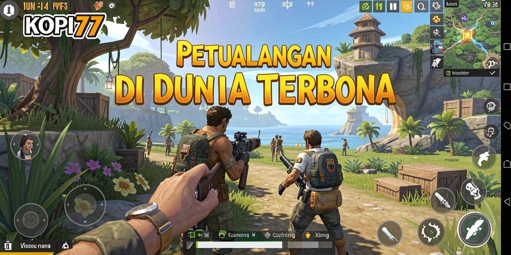 Tampilan gameplay KOPI77 dengan kebebasan menjelajahi dunia terbuka.