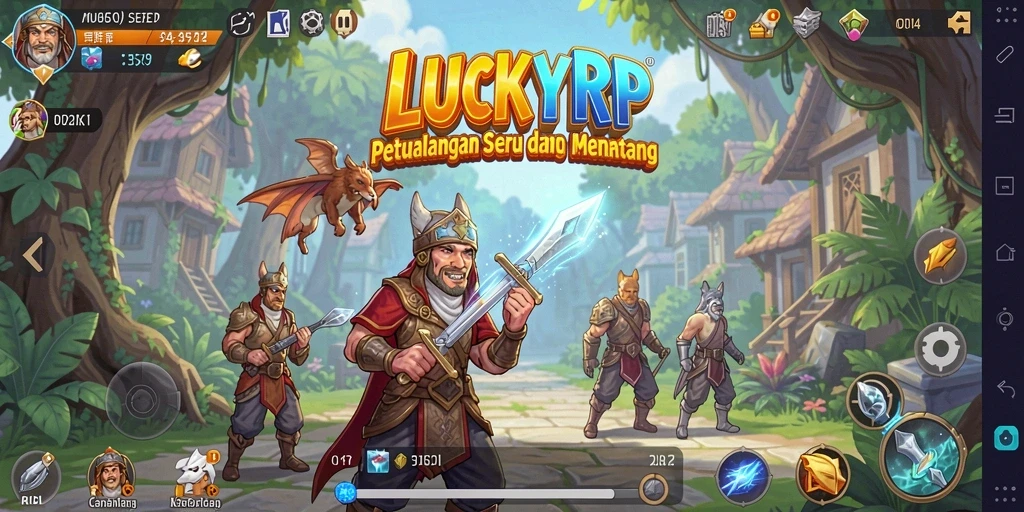 Tampilan gameplay LUCKYRP yang penuh petualangan dan tantangan.