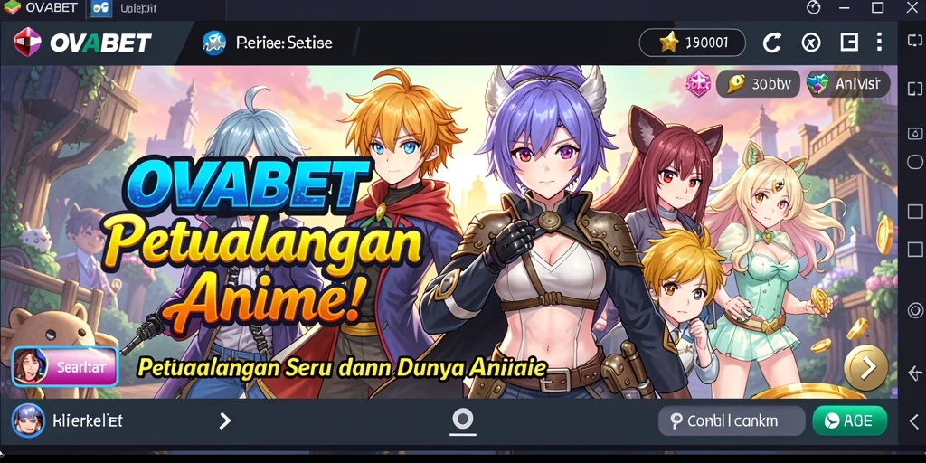 Tampilan gameplay OVABET yang seru dan penuh warna.