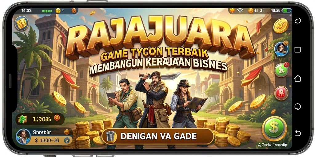 Tampilan screenshot gameplay seru RAJAJUARA dengan aktivitas manajemen bisnis.