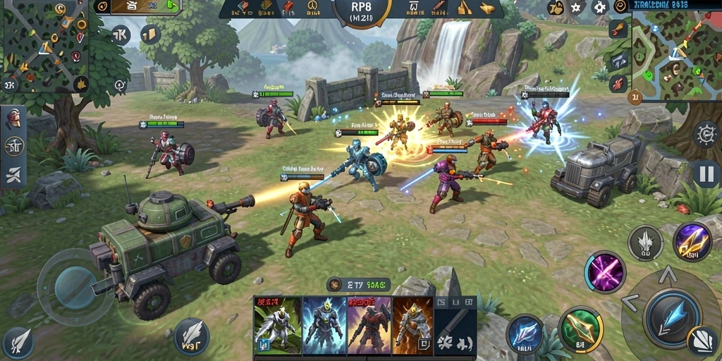 Tampilan gameplay RP8 yang menarik dengan elemen strategi.