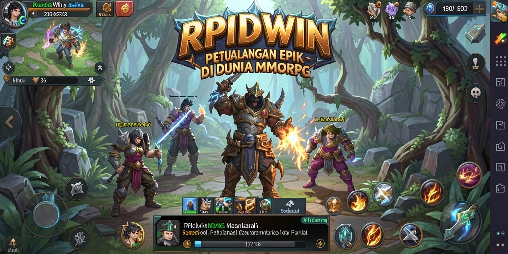 Tampilan gameplay RPIDWIN dengan petualangan seru di dunia MMORPG.