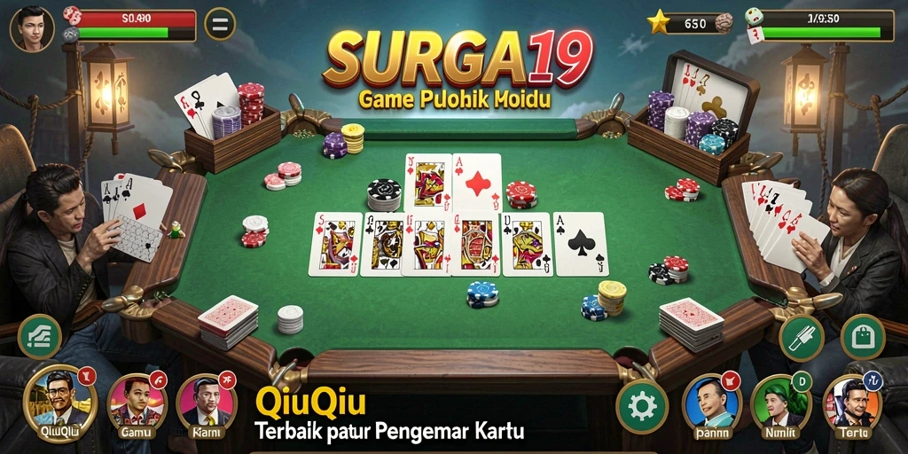 Tampilan menarik dari gameplay SURGA19 dalam QiuQiu.