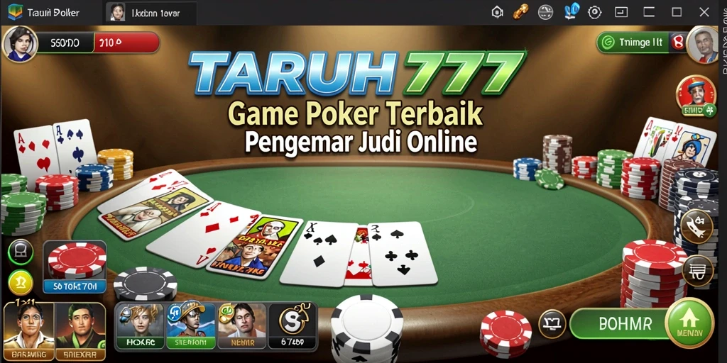 Tampilan gameplay poker yang mendebarkan di TARUH777.