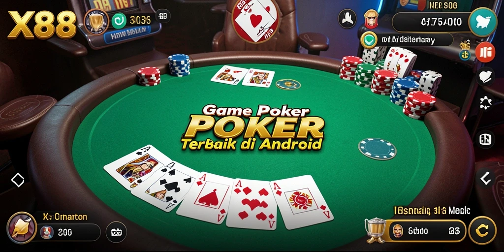 Screenshot gameplay poker X88 yang seru dan mengasyikkan.
